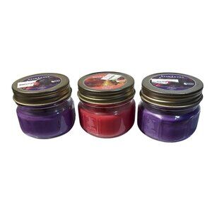 Star Lytes Natural Soy Candles Pomegranate Pear & Mulberry Scents 3oz Set of 3